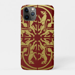 Mediaeval Renaissance Herald Lion Leopard Metallic iPhone 11 Pro Case