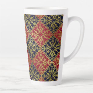 Mediaeval Renaissance Herald Lion Leopard Metallic Latte Mug