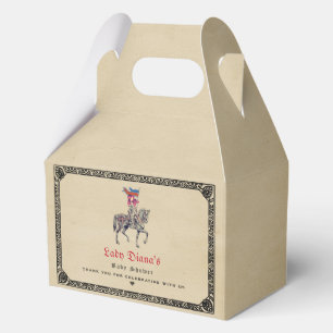 Mediaeval Renaissance Knight Renfaire Baby Shower Favour Box