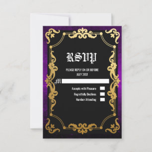 Mediaeval Renaissance Middle Ages Goth RSVP card