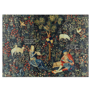Mediaeval Renaissance Tapestry Shepherds and Shee Cutting Board
