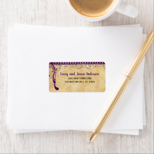 Mediaeval Renaissance Ultra Violet RSVP Address Label