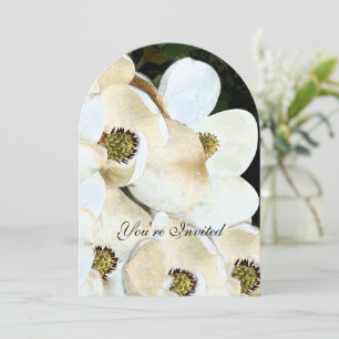 Mediaeval Renaissance Vintage Bird Magnolia Weddin Invitation