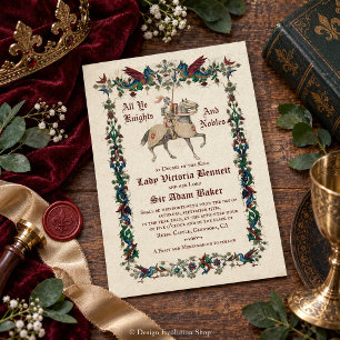 Mediaeval Renaissance Wedding Invitation