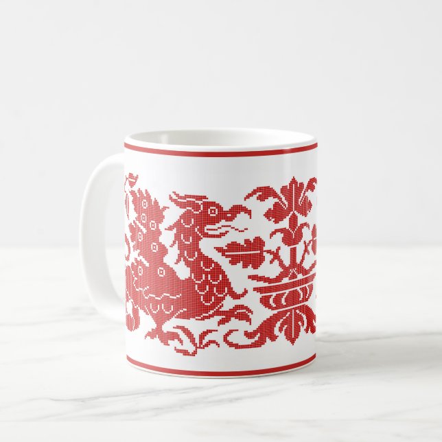 Mediaeval/Renaissance Wyverns Coffee Mug (Front Left)