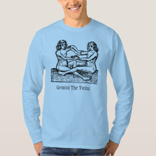 Mediaeval Renaissance Zodiac Signs Gemini The Twin T-Shirt
