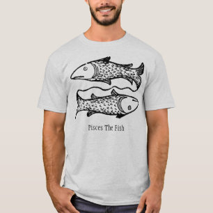 Mediaeval Renaissance Zodiac Symbol Pisces Fish T-Shirt