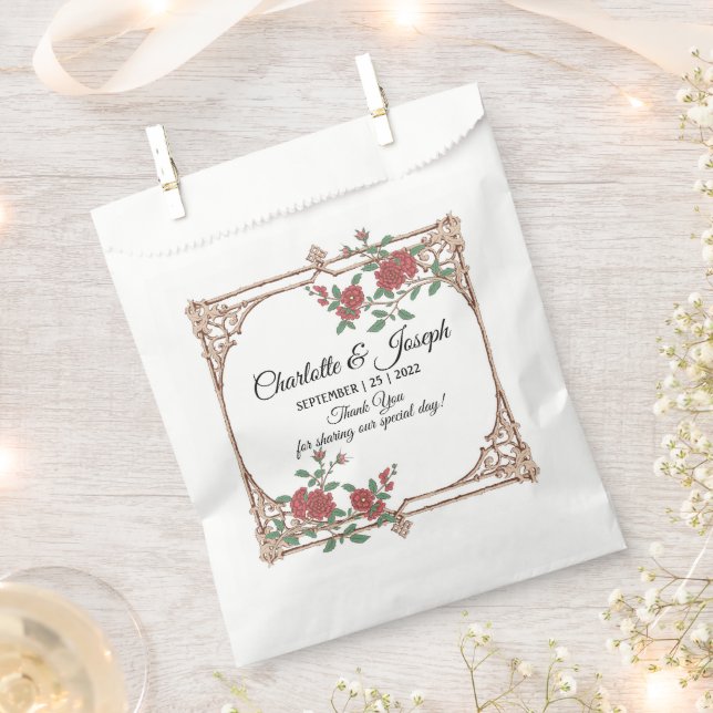 Mediaeval Romantic Wedding Favour Bag (Clipped)