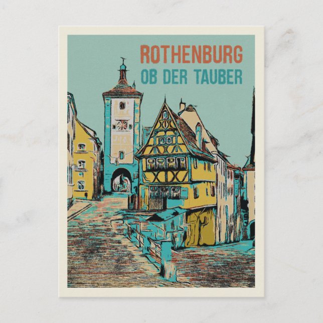Mediaeval Rothenburg ob der Tauber, Bavaria Postcard (Front)