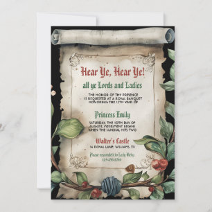 Mediaeval Royal Decree Birthday Invitation
