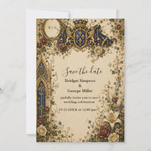Mediaeval Royal Gothic Celtic Monogram Wedding Invitation