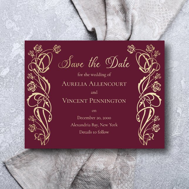 Mediaeval Royal Roses Wedding Save the Date (Creator Uploaded)