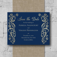 Mediaeval Royal Roses Wedding Save the Date