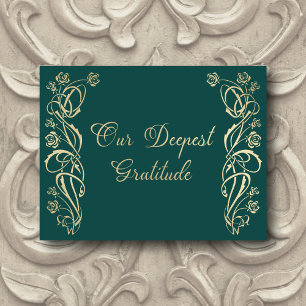 Mediaeval Royal Roses Wedding Thank You Card