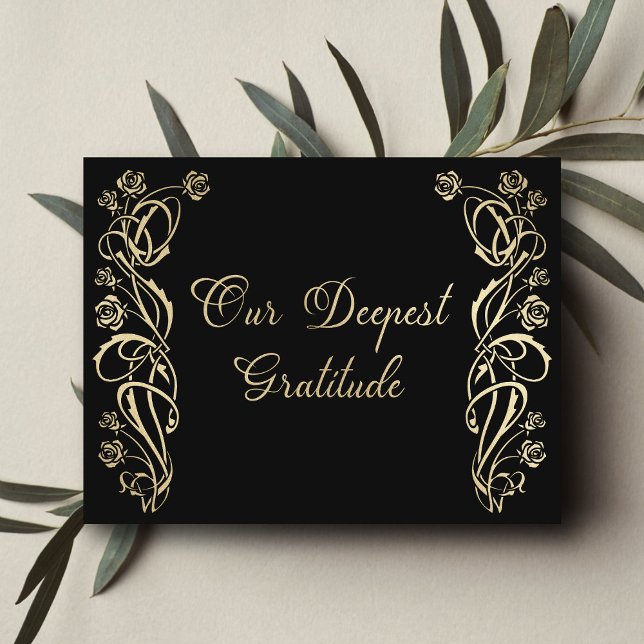 Mediaeval Royal Roses Wedding Thank You Card (Creator Uploaded)