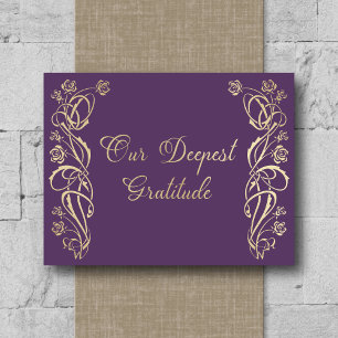 Mediaeval Royal Roses Wedding Thank You Card