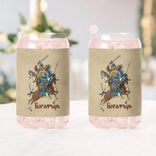 Mediaeval Russian Bogatyr Can Glass