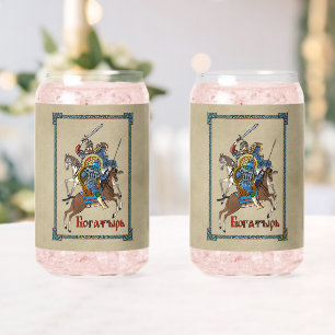 Mediaeval Russian Bogatyr Can Glass