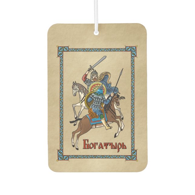Mediaeval Russian Bogatyr Car Air Freshener (Front)