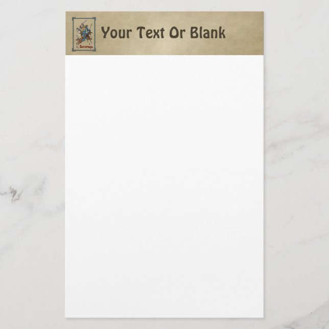 Mediaeval Russian Bogatyr Stationery (Front)