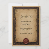 Mediaeval Rustic Leather Wax Seal Wedding