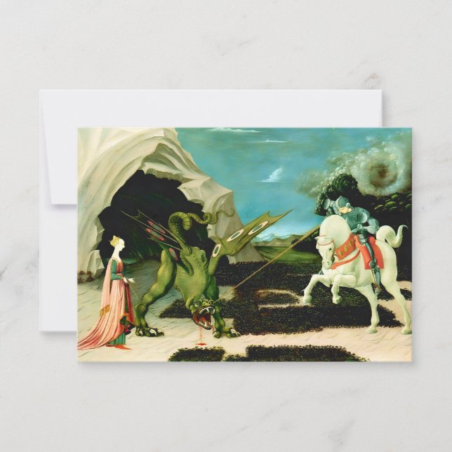 Mediaeval Saint George and the Dragon  Invitation (Front)