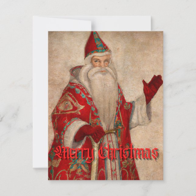 Mediaeval Santa Christmas Card (Front)