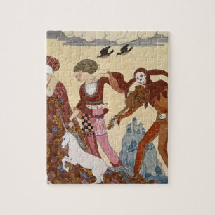 Mediaeval Scene by Georges Barbier Jigsaw Puzzle