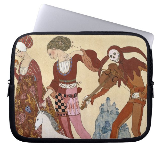 Mediaeval Scene by Georges Barbier Laptop Sleeve (Front)