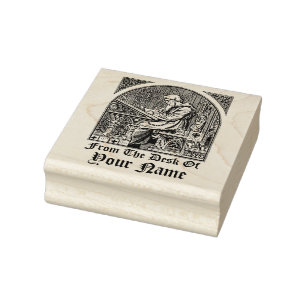 Mediaeval Scriptorium Scribe Template Rubber Stamp