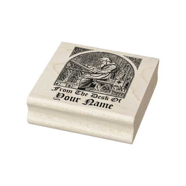 Mediaeval Scriptorium Scribe Template Rubber Stamp (Stamp)