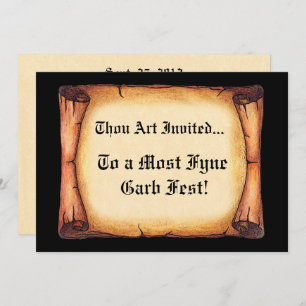 Mediaeval Scroll Invitation