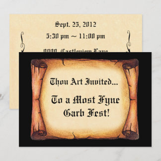 Mediaeval Scroll Invitation