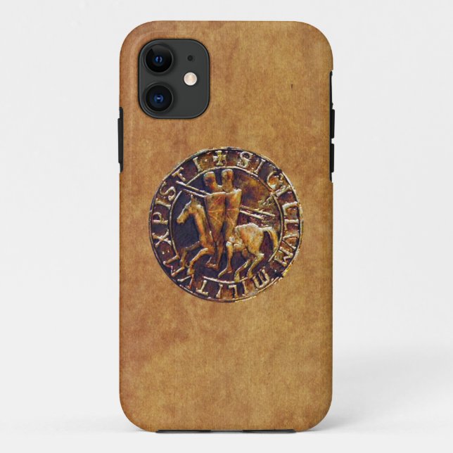 Mediaeval Seal of the Knights Templar Case-Mate iPhone Case (Back)