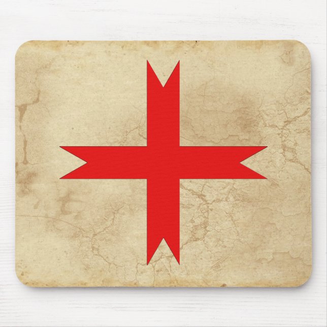 Mediaeval Seal of the Knights Templar Mouse Mat (Front)
