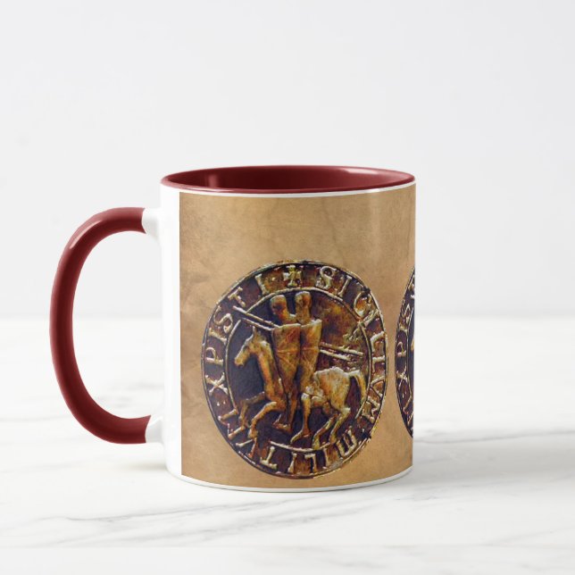 Mediaeval Seal of the Knights Templar Mug (Left)