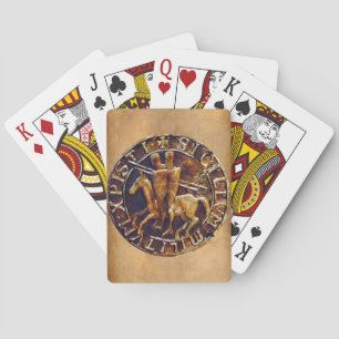 Mediaeval Seal of the Knights Templar Playing Cards