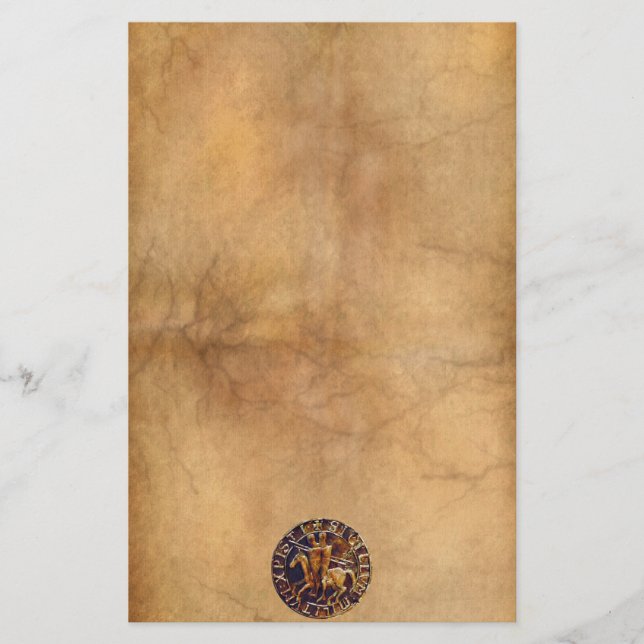 Mediaeval Seal of the Knights Templar Stationery (Front)