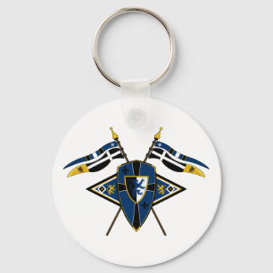 Mediaeval Shield and Flags Keychain