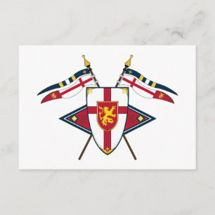 Mediaeval Shield and Flags RSVP Card