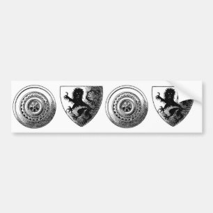 Mediaeval Shields Bumper Sticker