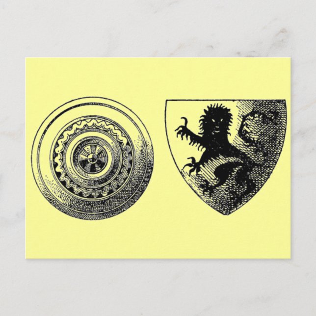 Mediaeval Shields Postcard (Front)
