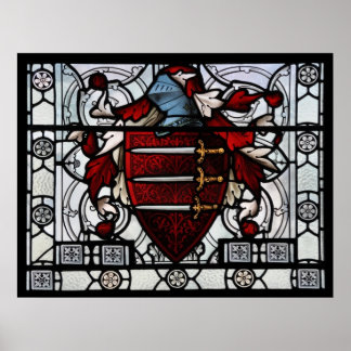 Mediaeval Stained Glass Panel Poster