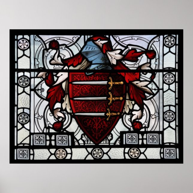 Mediaeval Stained Glass Panel Poster (Front)