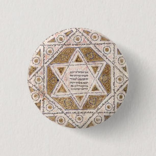 Mediaeval Star of David 3 Cm Round Badge