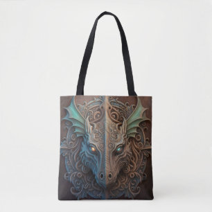 Mediaeval Stone Gargoyle Dragon Carving Tote Bag