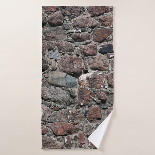 Mediaeval stone wall texture backgroundabstract, a bath towel (Bath Towel)