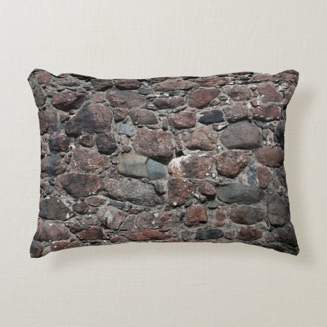 Mediaeval stone wall texture backgroundabstract, a decorative cushion (Front)