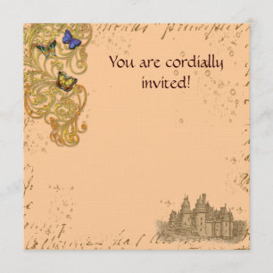 Mediaeval Storybook Castle Royal Invitation Card