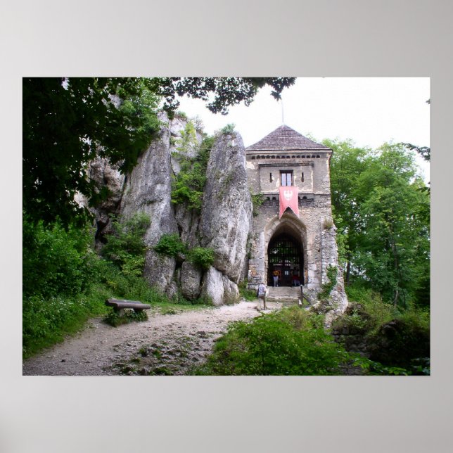 Mediaeval Strongold on a Rock Poster (Front)